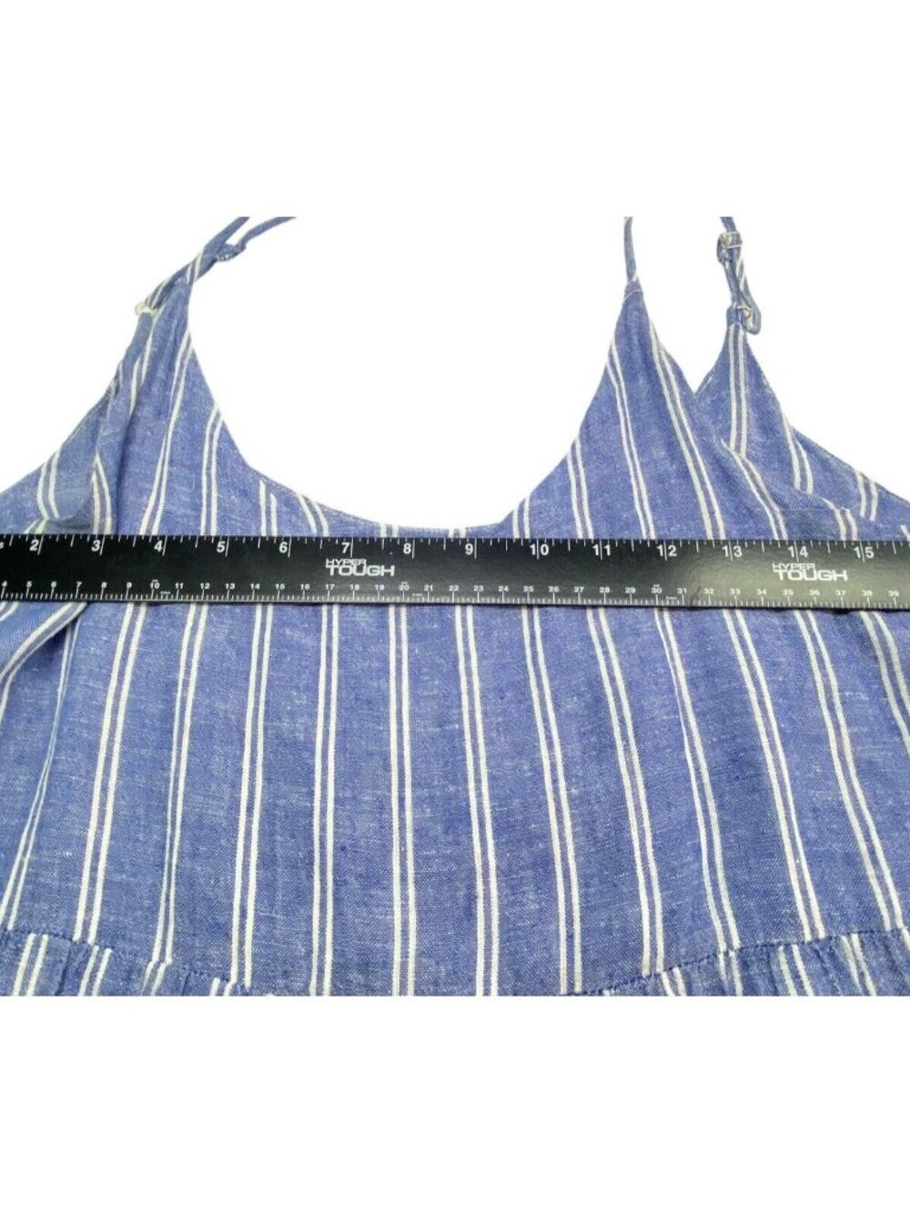 RAILS Women Mattie Mixed Blues Sleeveless Linen Blend Dress Sz S Blue Stripe 4-9 - Picture 5 of 11